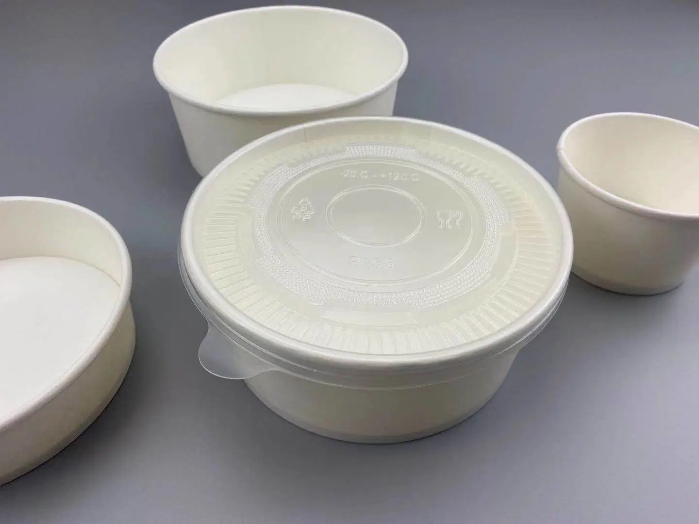 Free Sample Disposable Paper Takeaway Soup Bowl Kraft Paper Cup with Lid