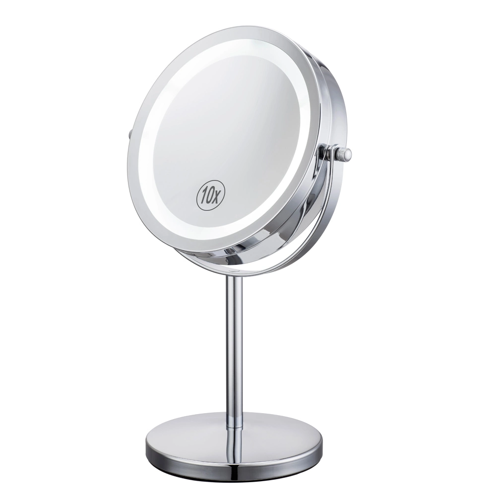 Dailyard Salon 7 Inch Chrome LED Stand Magnifying Makeup Beauty Magnified Mirror