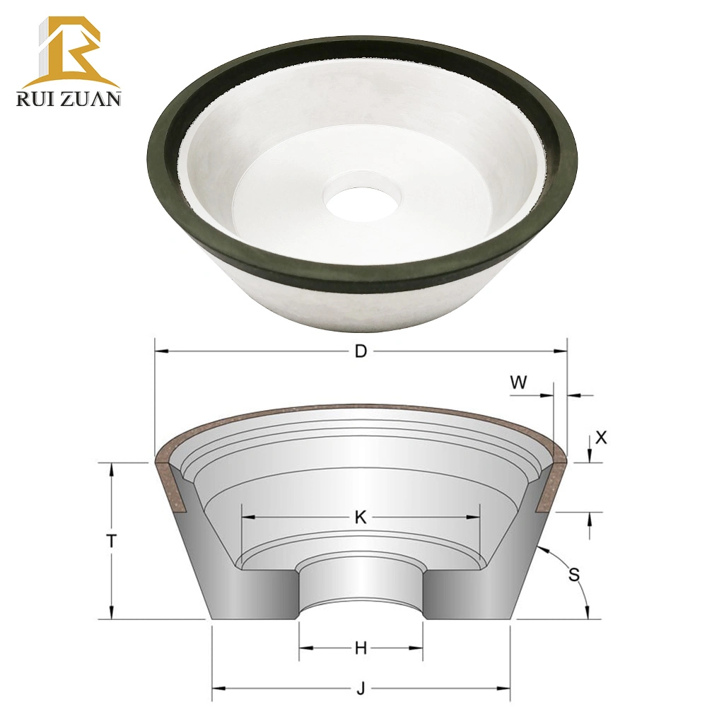 11V9 resina superficial de copa ruedas CBN volante ruedas de amolado para Industria del automóvil