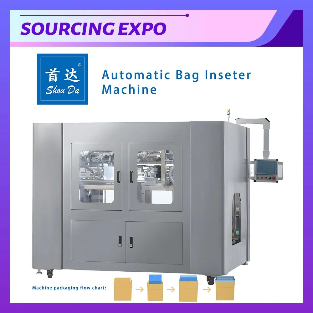 Automatic Bag Inserting Box Shrink Packaging Machine for Food Beverage etc. Production Line