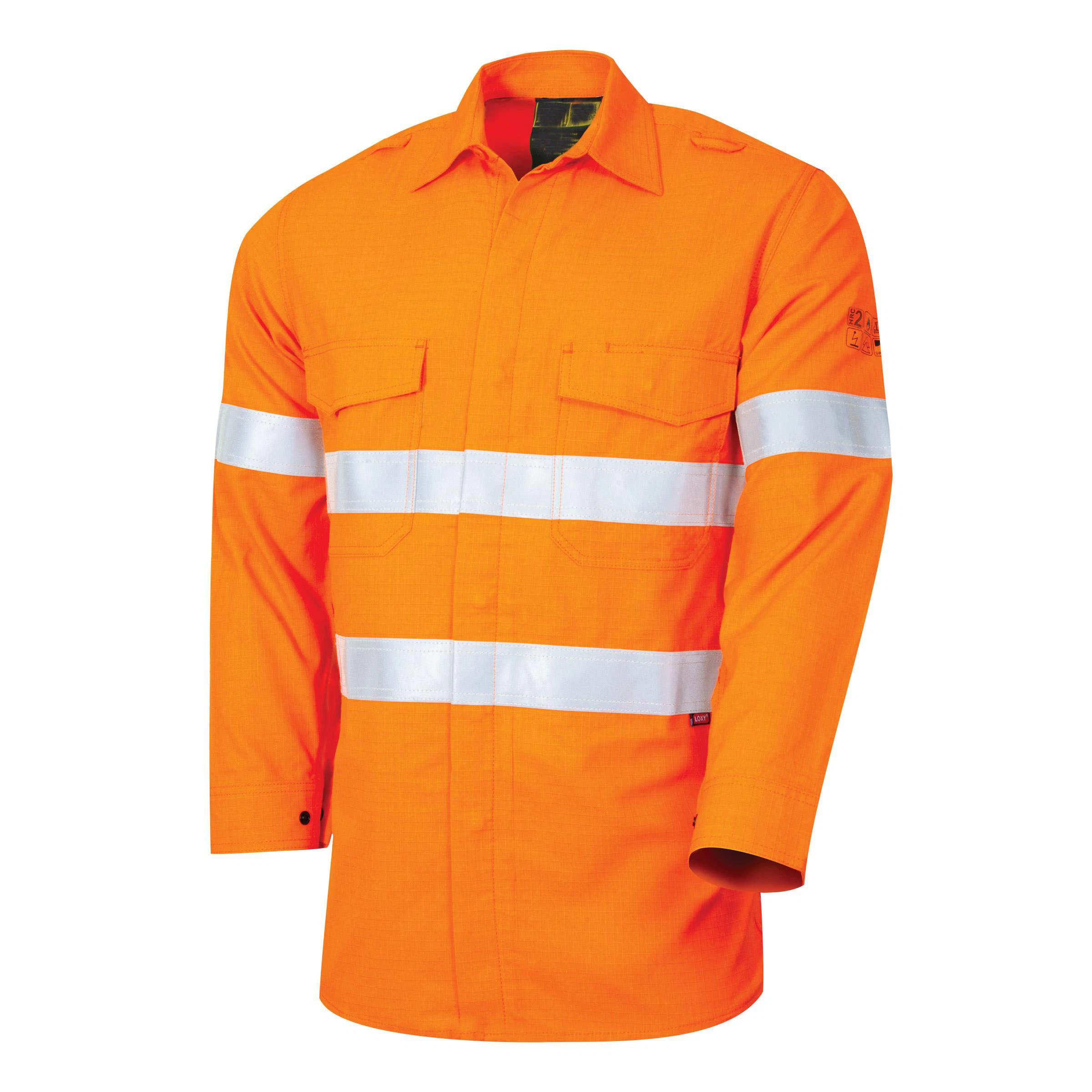 Softshell Cotton Customized Workwear Arc-Flash Protection Anti-Acid Meltproof Uniform Waterproof Oil Resistance Antistatic Permanent Fr Hi Vis Safety Jacket