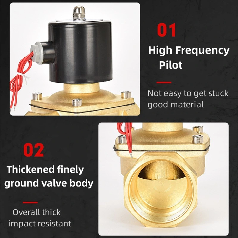 Válvula de solenoide de control de latón del sistema de agua eléctrico