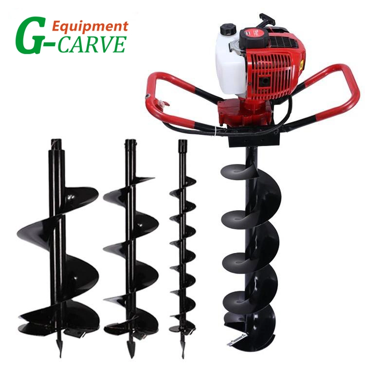 G-Carve Hot Selling CE 52cc Garden Multi Size Drill Gasoline Power Tool Earth Auger