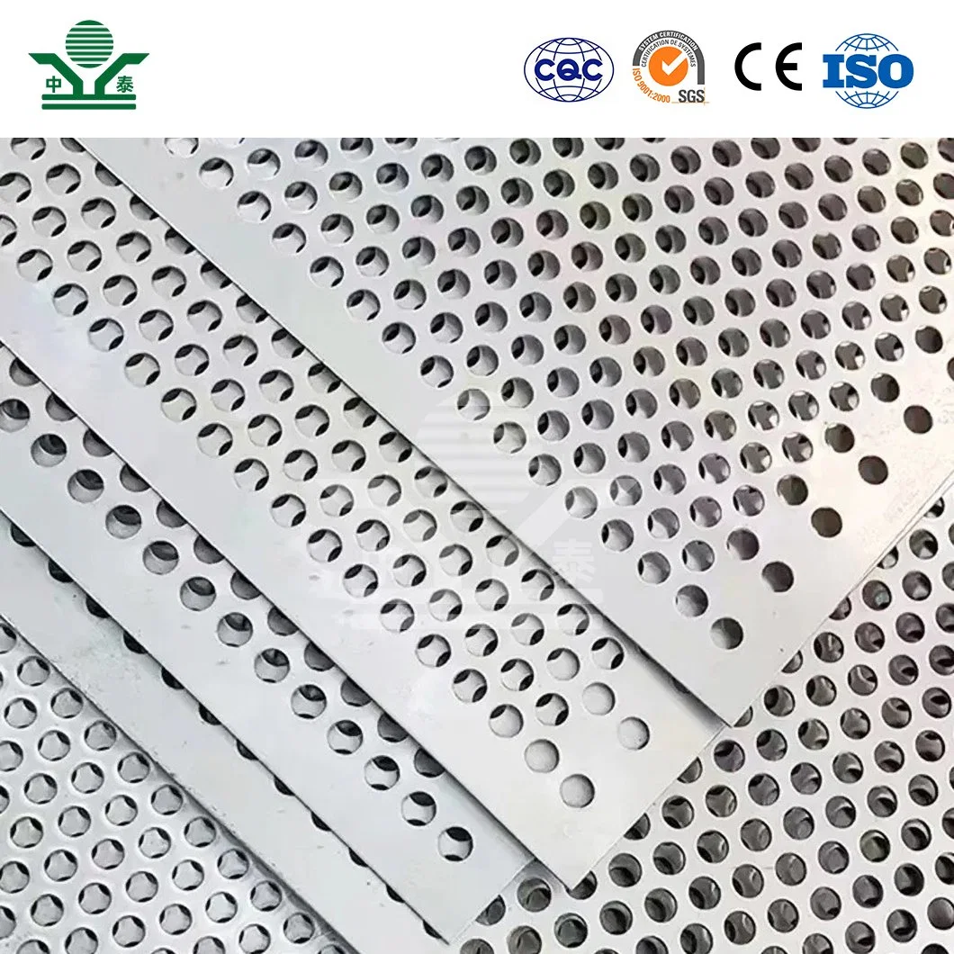 La malla metálica perforada redonda Zhongtai China proveedores valla metálica perforada de 0,2mm - 20mm de espesor hojas de metal perforado para tapas de radiador