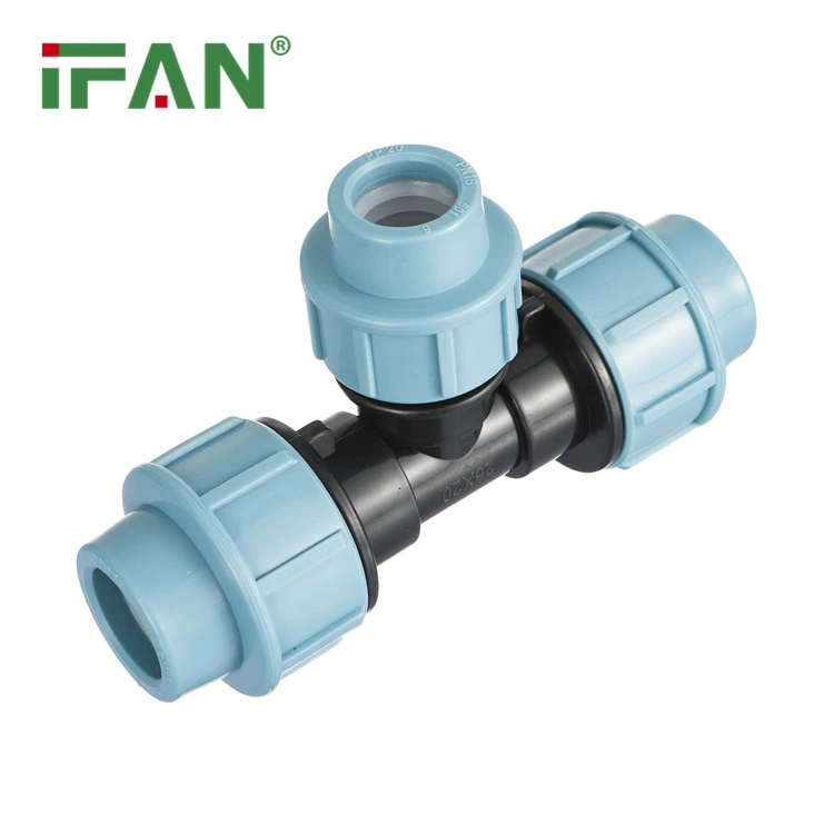 Ifan Blue PP Compression Fitting 20-110mm Elbow Tee Pn25 HDPE Pipe Fitting