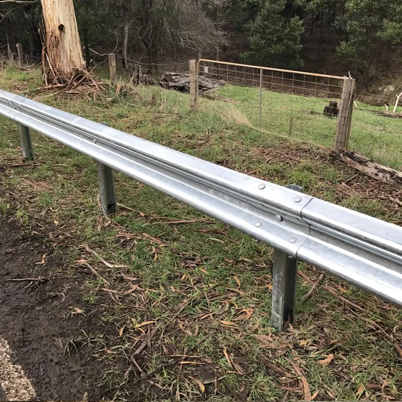 Steel W Beam Highway Guardrails Per ISO9001, 3mm Galvanized