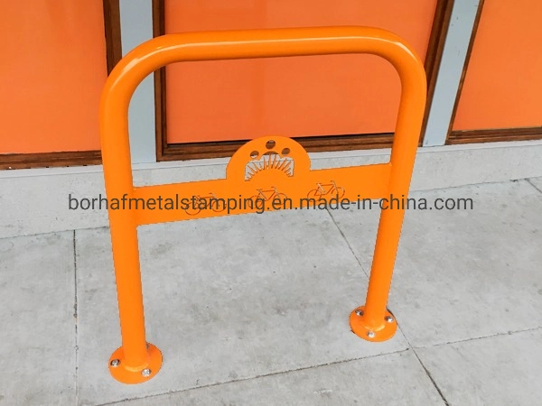 Chinesische Fabrik Metall Laser Schneiden Teile Fahrrad Lagerung Rack Schwarz Power Coated Finish U-Form Wand Fahrrad-Rack montiert Regale Lagerungslösung für Fahrräder