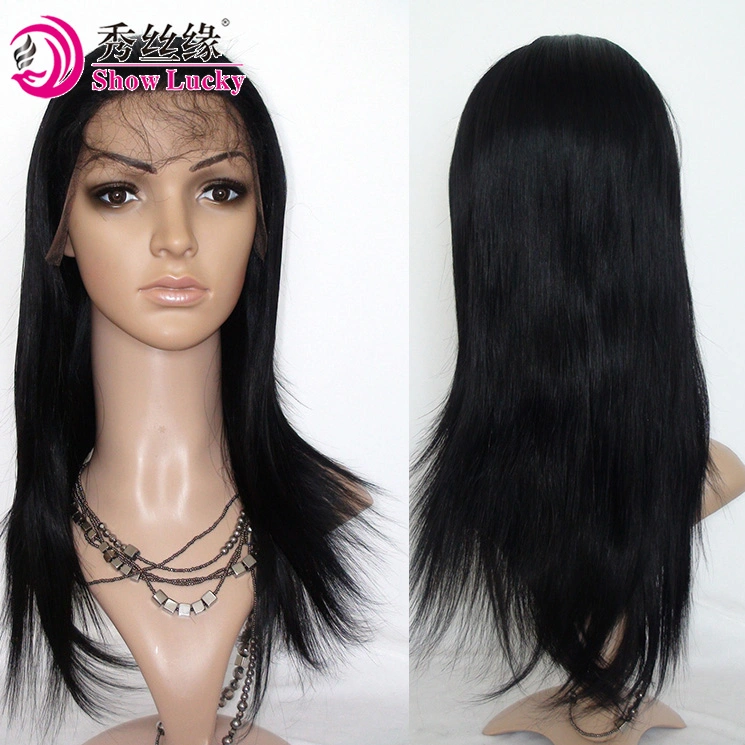 Big Discount High Density 180% 200% 220% Full Lace Front Wig Unprocessed Remy Indian Human Hair Silk Straight