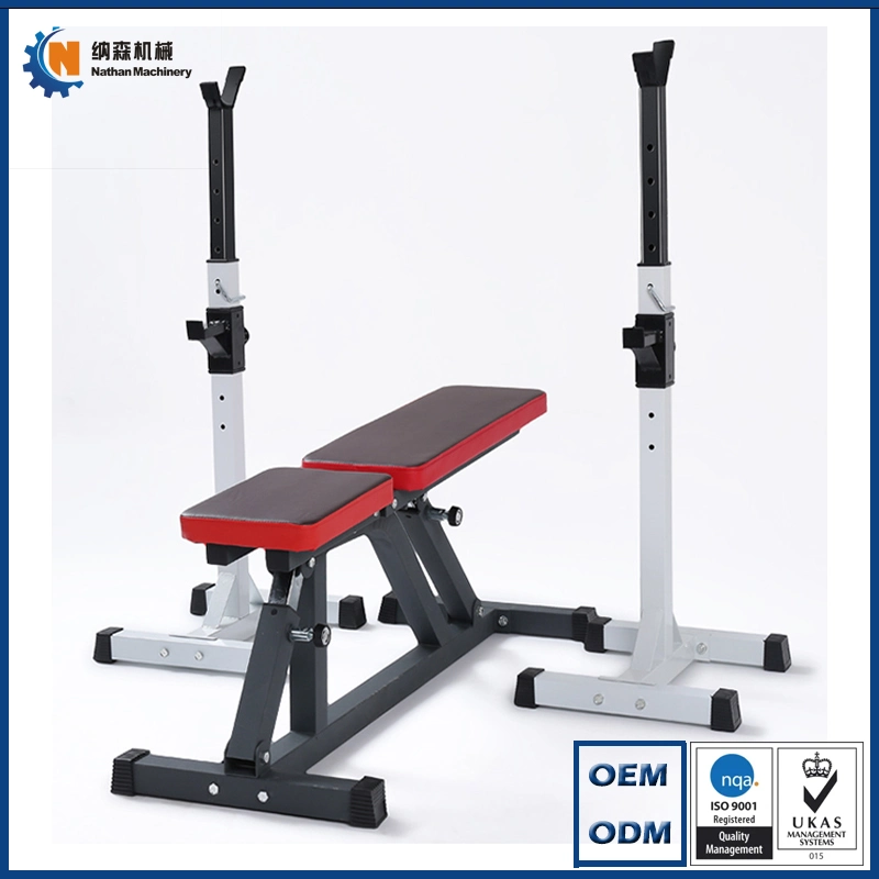 OEM ODM Customized Service Home Fitness Gym Equipment Adjustable Dumbbell Barbell Squat Rack Stand, Power Training Bench Press Squat Rack