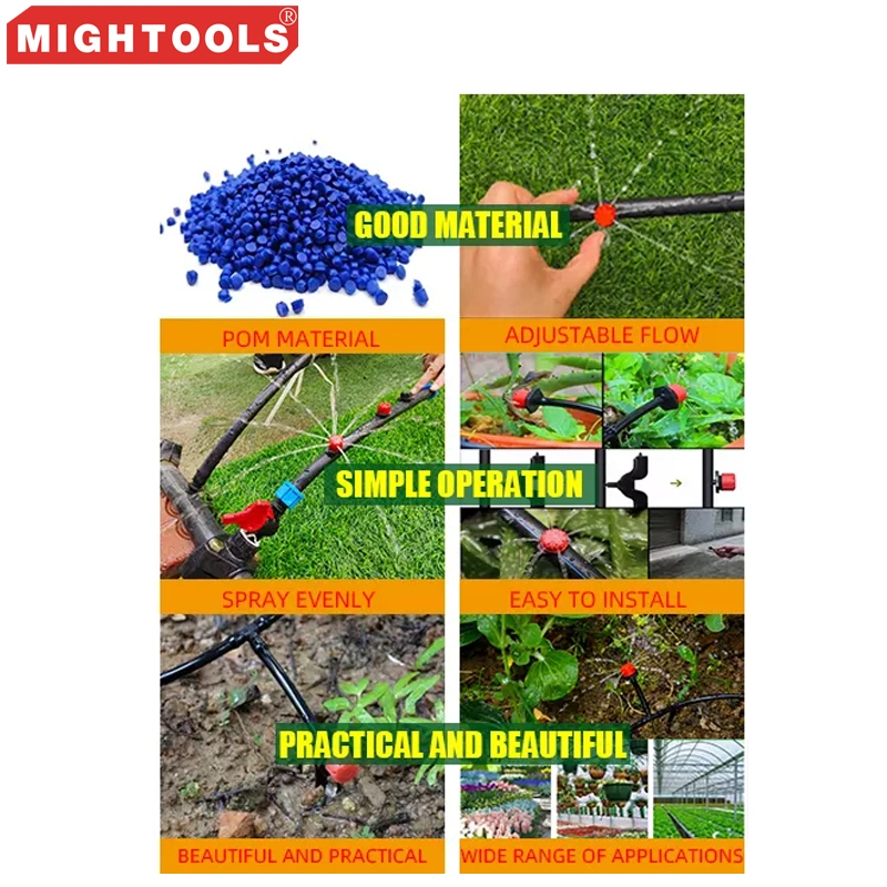 Agriculture Automatic Drip Irrigation Equipment Adjustable Dripper for Farm Irrigation System