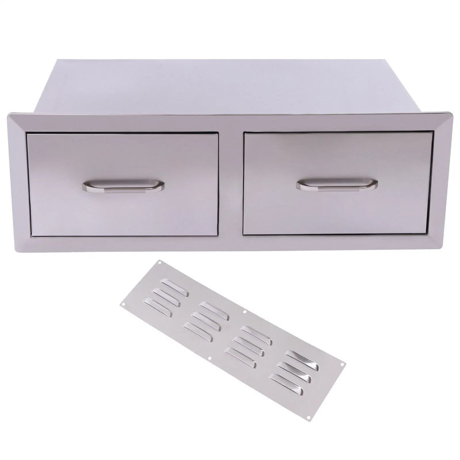 OEM ODM BBQ Island Outdoor Kitchen Stainless Steel Horizontal Double Drawer