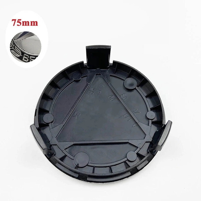 75mm 3 Pins Wheel Center Hub Caps Cover Logo Badge Emblem Decal for Mercedes-Benz