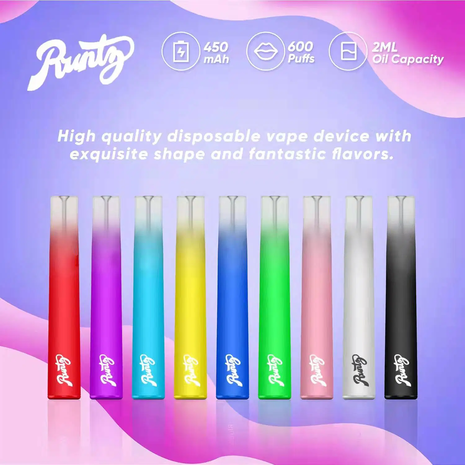 Runtz Vape 2.0ml desechables 600 Puff Vape Pen Pen Vape Mayorista/Proveedor desechables nuevos sabores Puff Plus de 60 800 1000 1500 2500 3000 inhalaciones