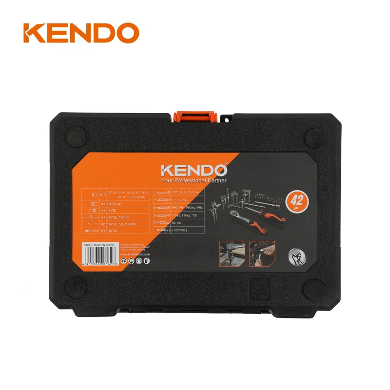 Kendo 42 PCS Professional Household Auto Repair Tool Set with BMC Box Tool Set Mechanic