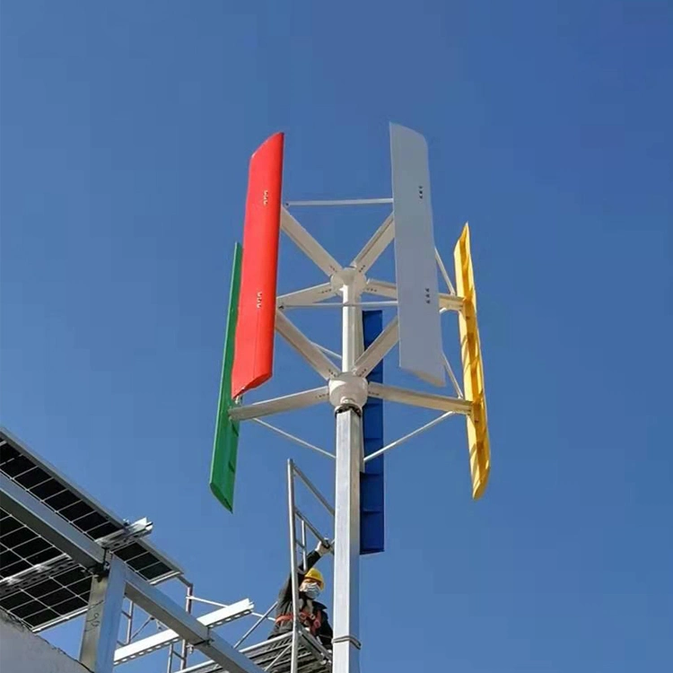 Best 5kw Aluminum Alloy Blades Vawt No Noise High Efficiency Vertical Axis Wind Turbine Generator