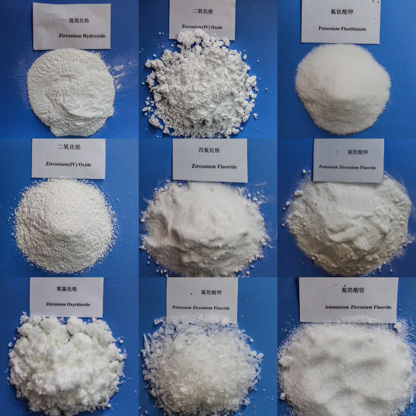 Material catalítico Hexafluoreto Zirconate de amónio