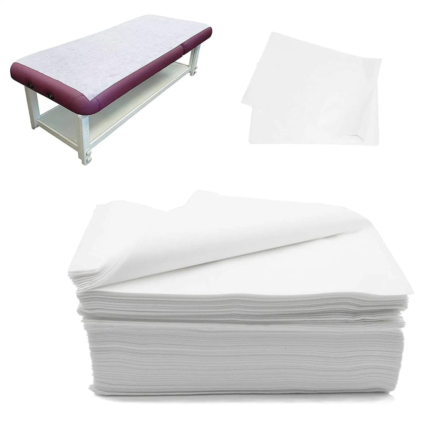 Hospital Beds Sheet PP 35 GSM PPE Disposable PPE Bed Sheet Cover