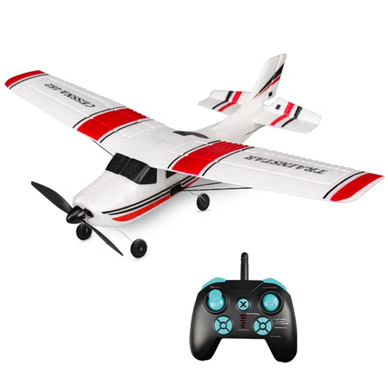 2.4G 3-CH Control Remoto El planeador Cessna-182 modelo de avión RC para niños Juguetes Juguetes planeador con luz LED RC Avión