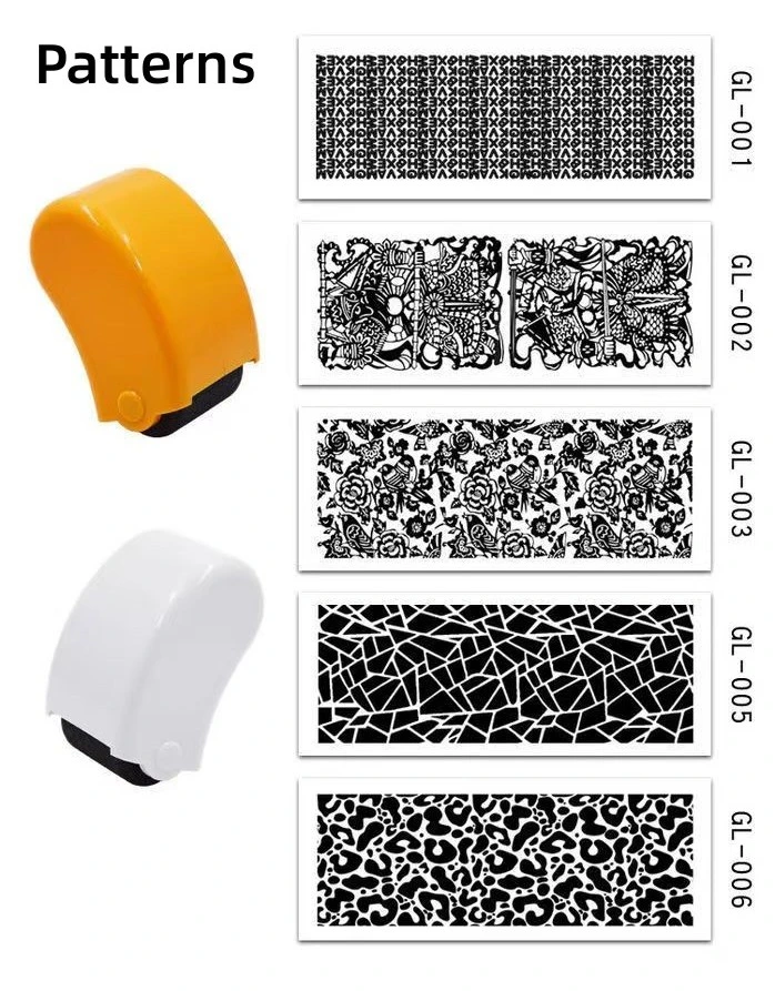 Sello fotosensible recargable Sello antirrobo de seguridad Sello de dirección confidencial Sello de protección de identidad Roller Stamper para la privacidad de la identificación con Box Abridor grande