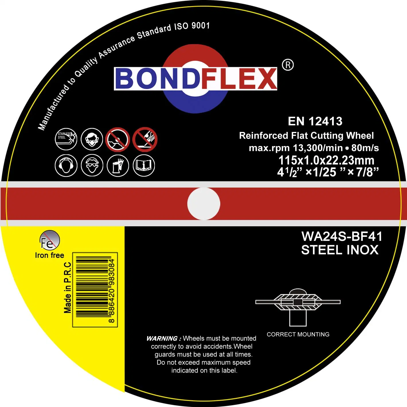 Resin-Bonded Abrasive Cut-off Wheels and Grinding Discs Type 27 41 42 Stationary Saw Cut off Wheels