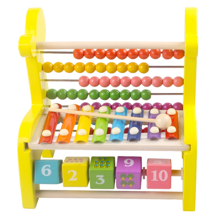 Rainbow Colorful Abacus Rack Math Game Montessori Musical Instrument Toys