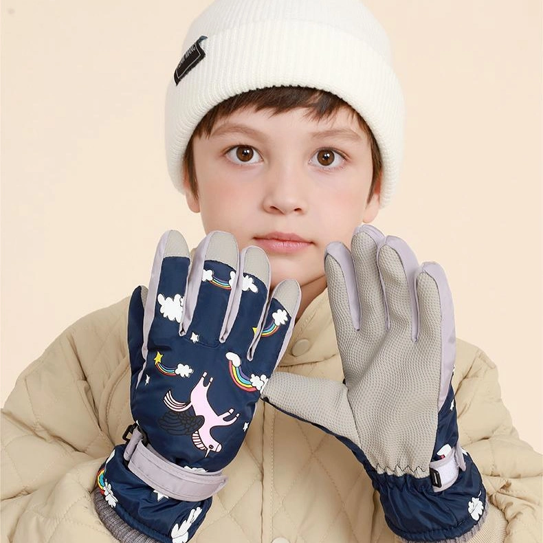 Kid Ski Outdoor Warm Waterproof Cartoon Sport Gloves