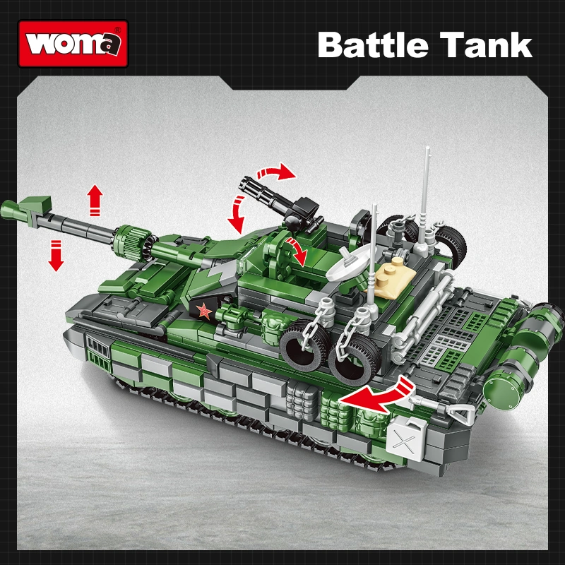 WOMA Spielzeug Personalisieren Kind Kunststoff Bausteine 99A Tank Modell 1 im Jahr 4 war Team pädagogische Spielzeug für Kinder Student Spielzeugspiel