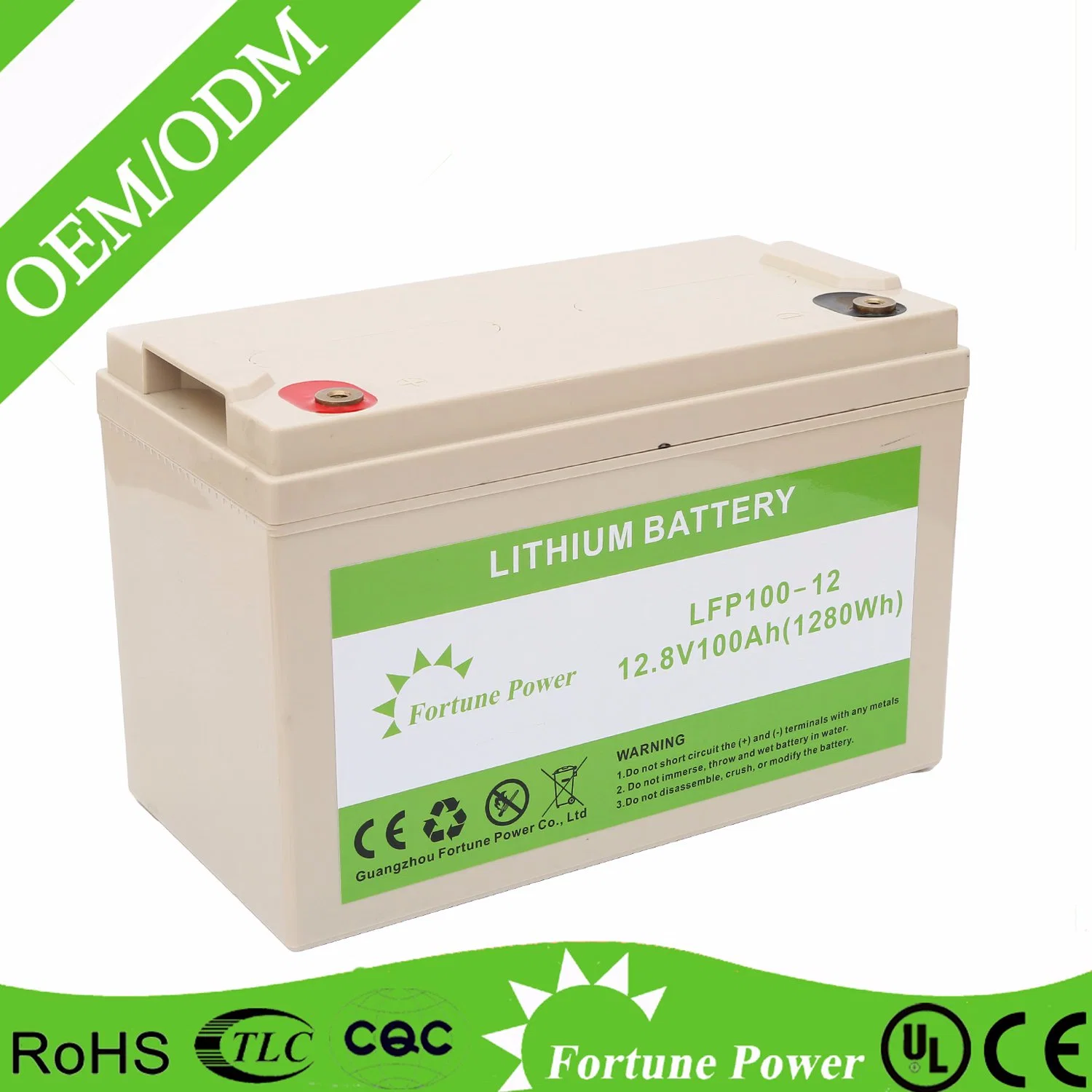 Lithium Iron Phosphate Battery Cell 12V 100ah LiFePO4 Battery Pack