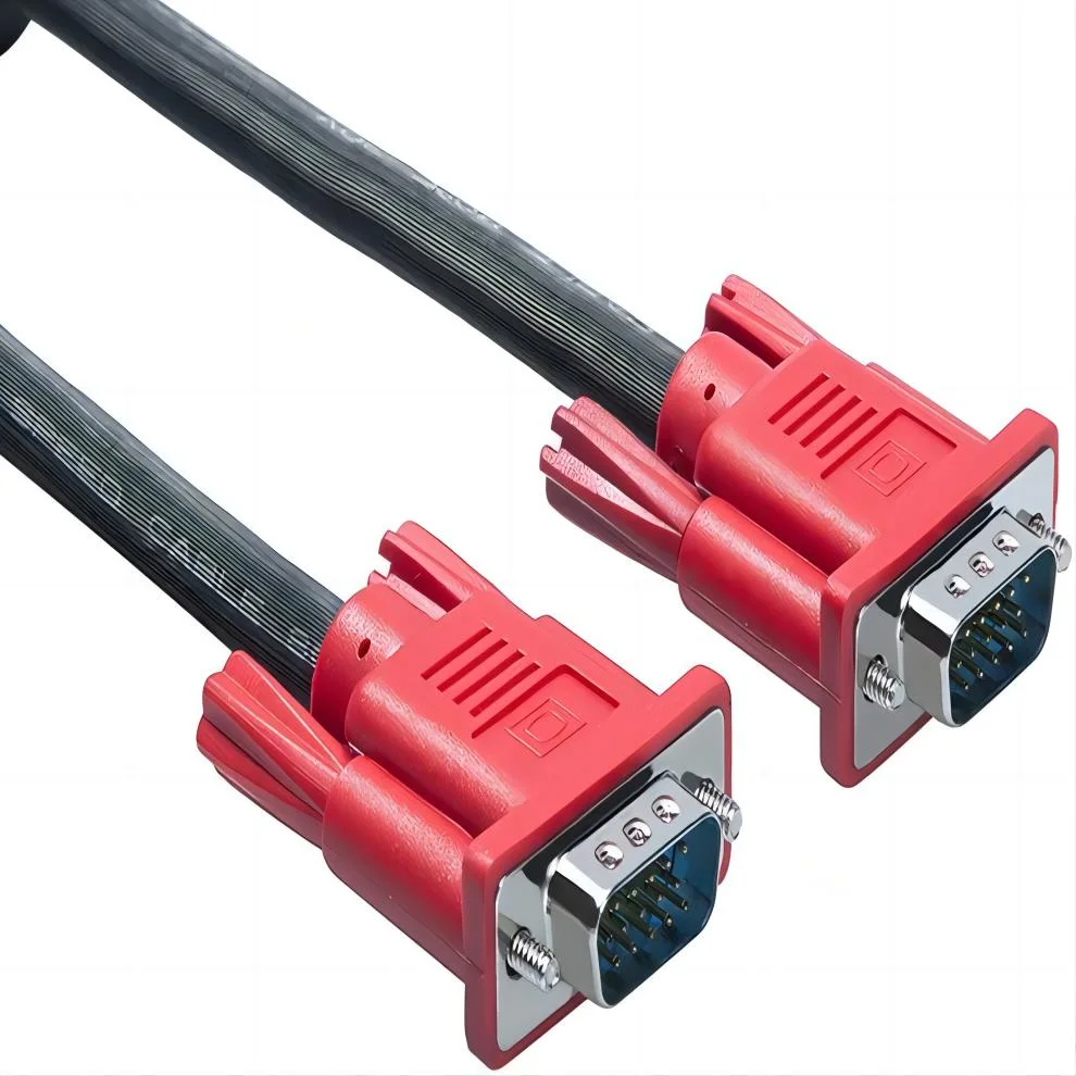 25FT VGA Cable Male to Male Connector with Dual Ferrite Cores 15 Pin SVGA Cord for Computer Monitor Laptop Projector (25 Feet, Black)