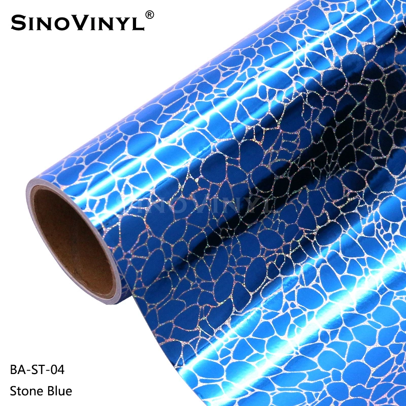 SINOVINLY 12x60" Nueva llegada Piedra holográfica láser Morado permanente DIY Craft Vinyl Cutting Plotter Film Cricut Vinyl