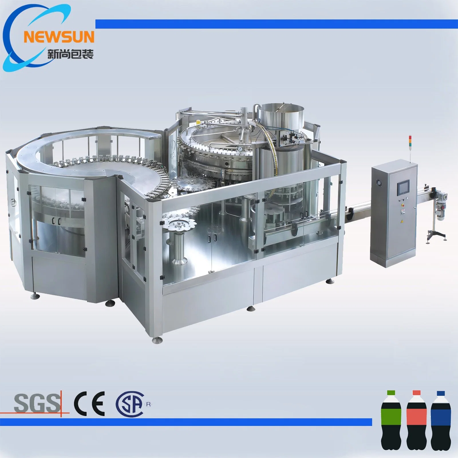 Industrial Pet Bottle Carbonated Drink Soda Water Beverage Bottling Plant Filling Washing Capping and Packaging Machine Labeling Machinery with Factory Price