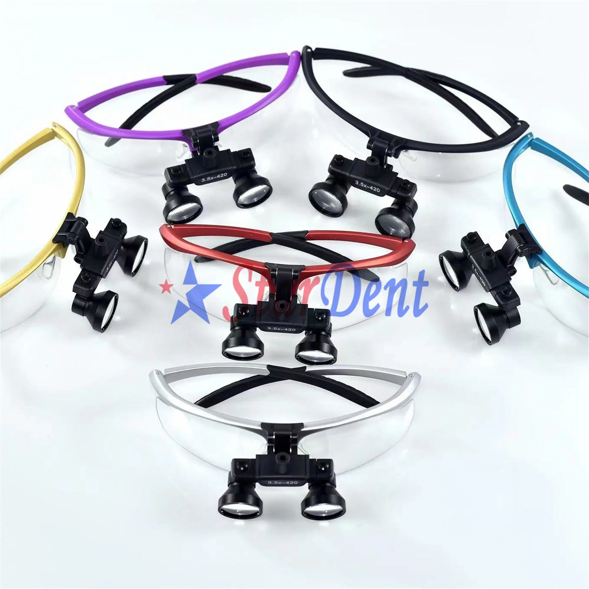 22.5X/3.5X Magnification Dental Surgical Loupes Magnifier Dental Loupes with Clear Image Portable LED Headlight