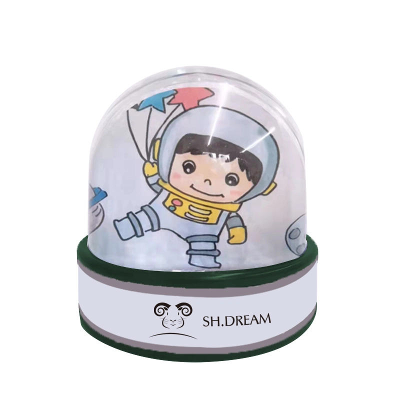 Sublimation Round Silicone Base Glitter Snow Globe Photo Frame