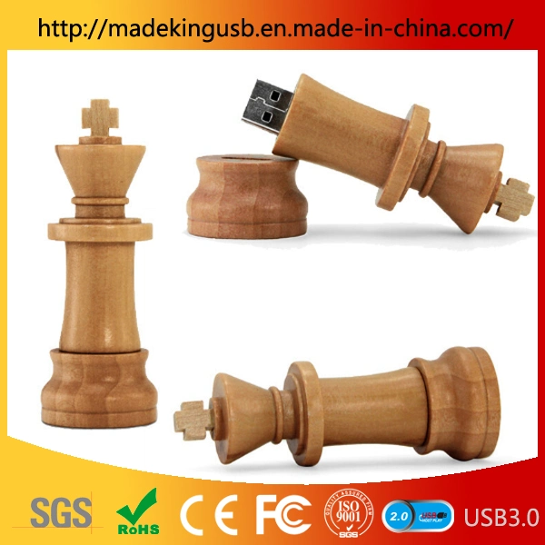 Internacional de ajedrez de madera/unidad Flash USB Pen Drive USB