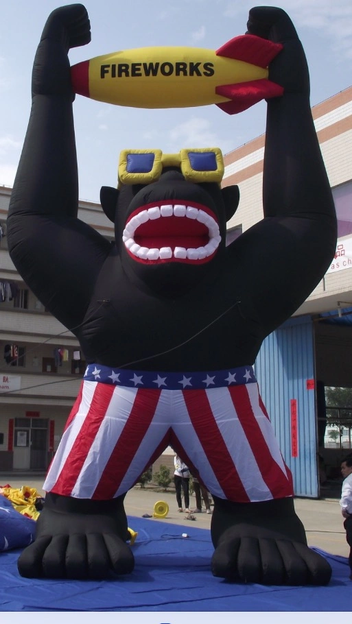 2023 novo Animal insuflável gigante da Fireworks Gorilla para venda