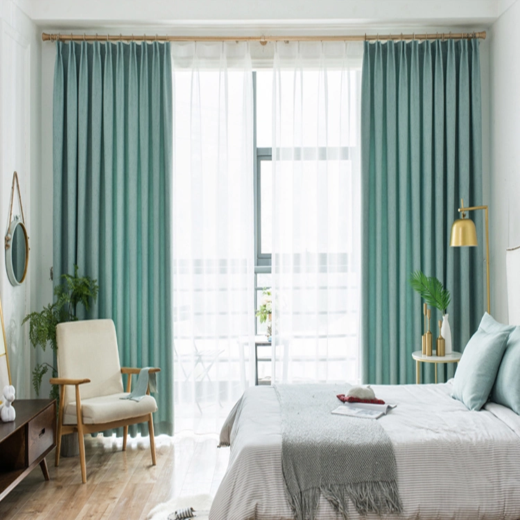 Pure Color Meteor Linen Curtain Cotton Linen Shading Curtain Cloth Balcony Living Room Study Can Be Customized Curtains
