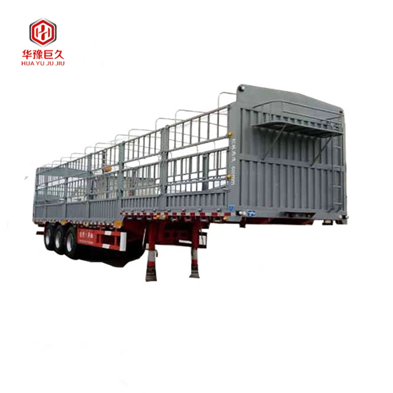 Factory Price 3 Axles 60tons Semi Fence Cargo Trailer Transportation