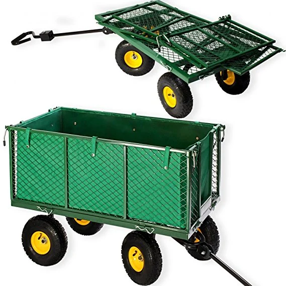 Chariot de jardin en treillis en acier robuste avec 4 roues Tc840ah