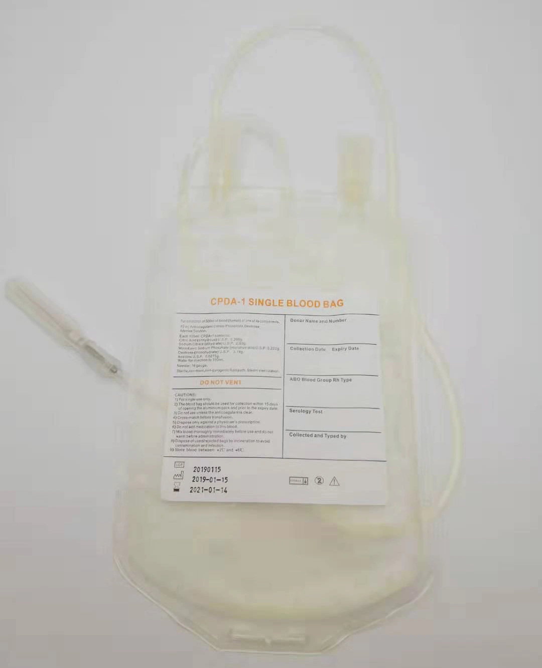 China Manufacturers Price Medical Disposable Blood Bag