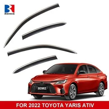 Car Accessories for Toyota Yaris Ativ 2022 Car Door Rain Guard Side Windows Sun Visor Wind Deflector