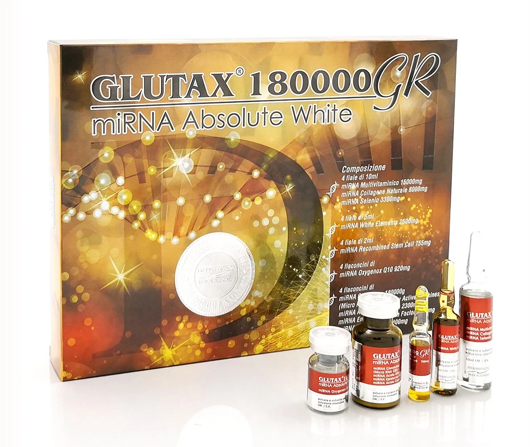 Vente à chaud Glutathione injection Glutax 2000000gx 180W blanchiment produits injection Avant et après examen blanchiment Glutax 2000GS Glutax 20000gr