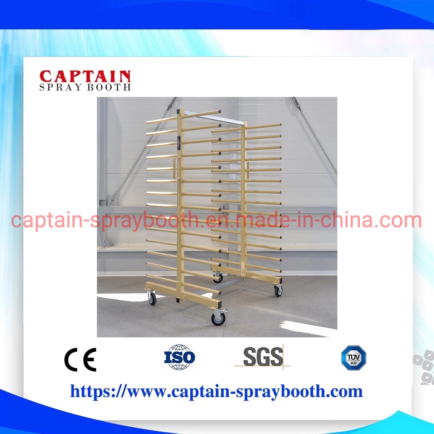 Furniture Industrial Pain Booth Drying Rack Industrial Drying Trolley Drying Rack Drying Station