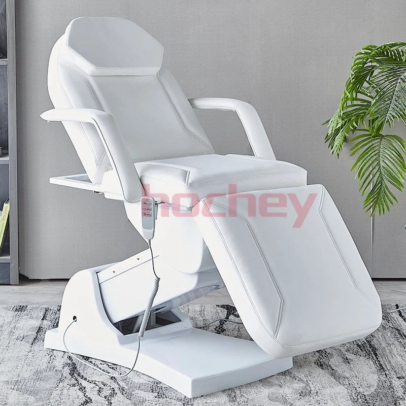 Hochey Recline Chair SPA Table Automatic Electronic Set Electric 3 Motors Luxury with Stool Luxury Facial Bed