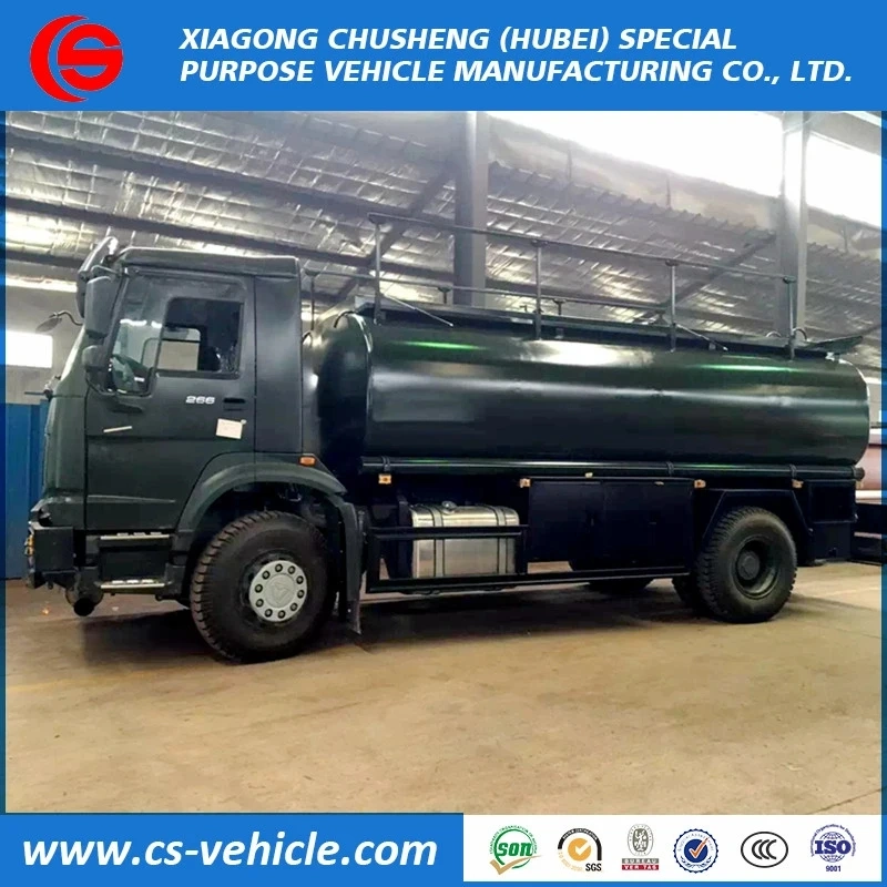 HOWO 4X4 15cbm/15000L off Road Fuel/Diesel/Petrol/Heavy/Gas/Edible/Palm Oil Tank Truck