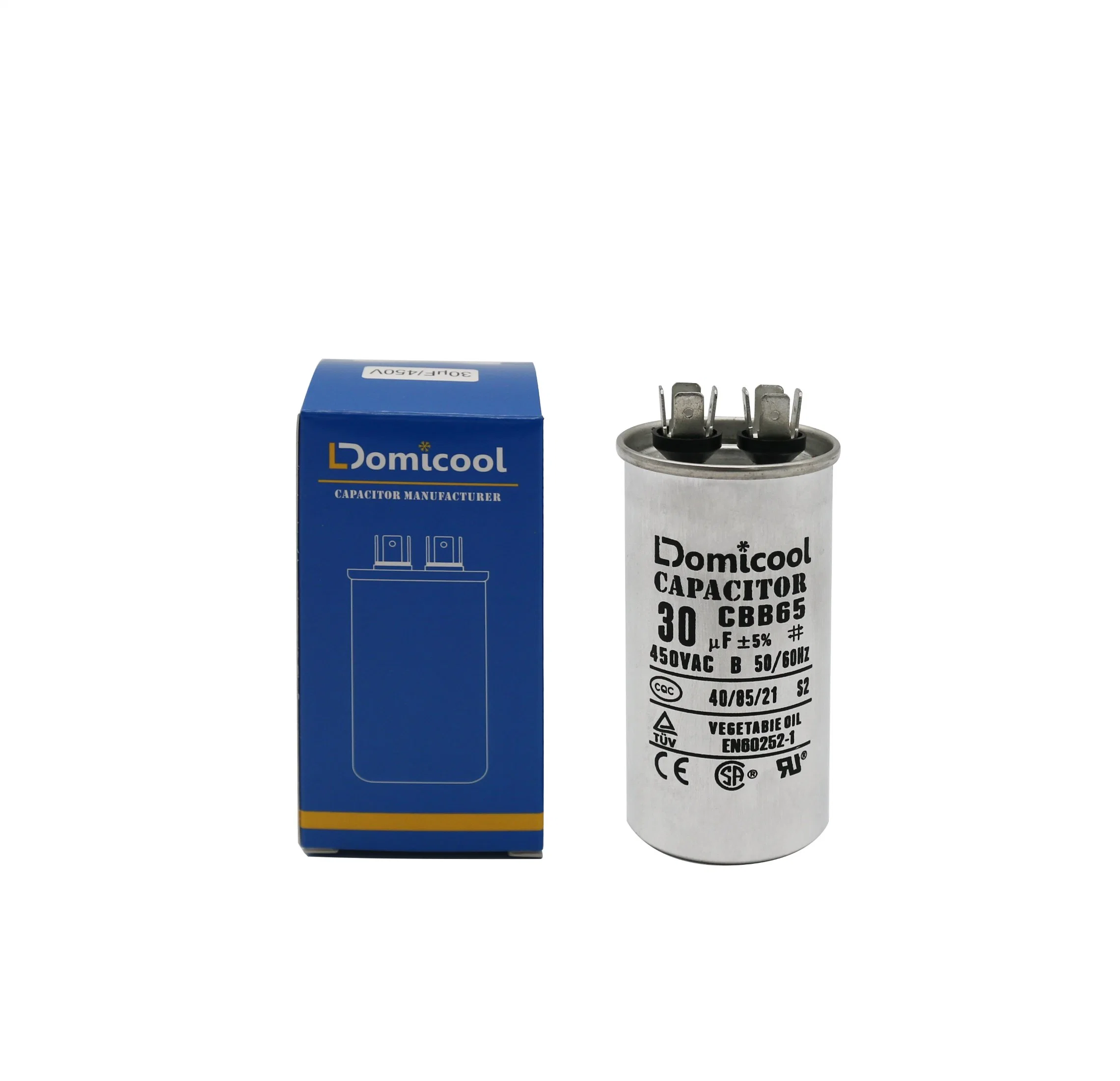 Air Conditioner Compressor Capacitor AC Motor Capacitor Cbb65