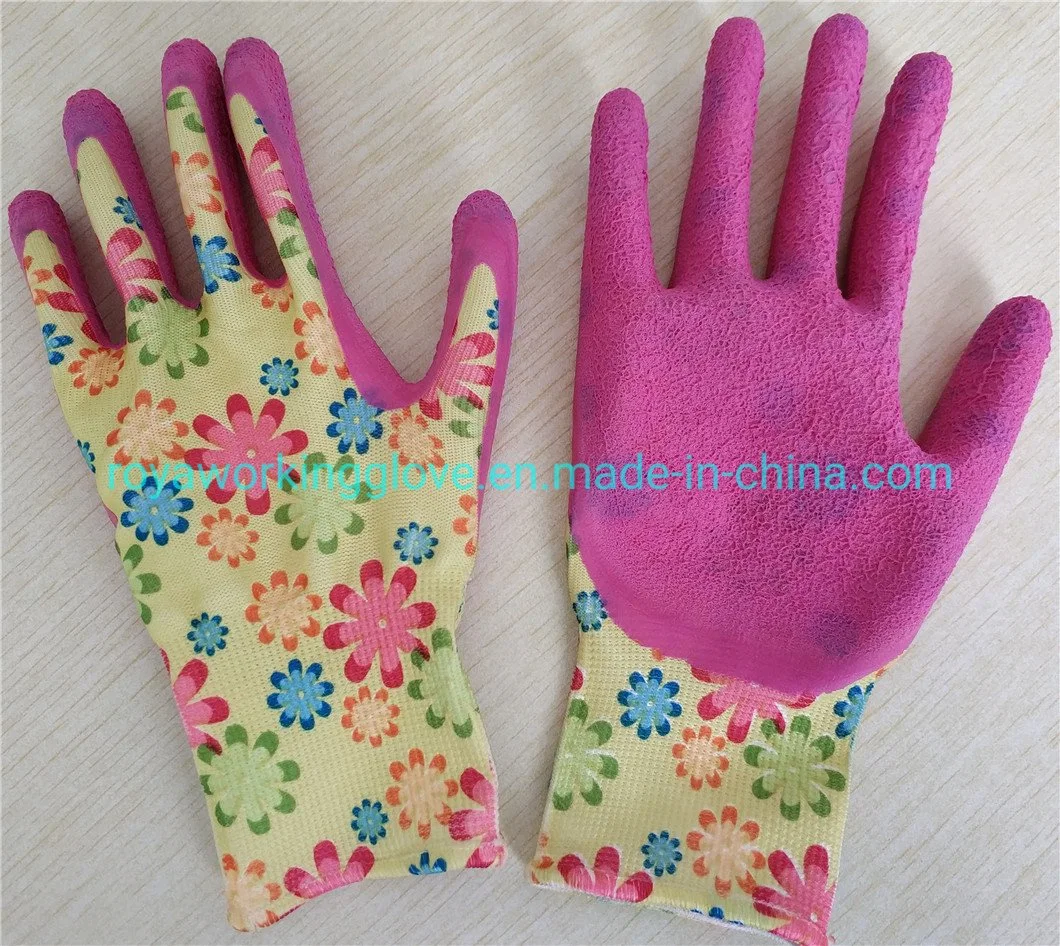 13gauge Polyester Latex Foam Gloves /Garden Gloves /Rose Picking Gloves /Guantes De Trabajo/Guantes/Mitts/Protective Hand Safety Garden Working Gloves