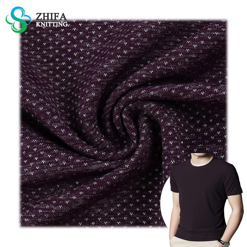 Zhifa Free Sample Men T Shirt Fabric Breathable Hole Comfortable Nylon Polyester Spandex Jersey Fabric