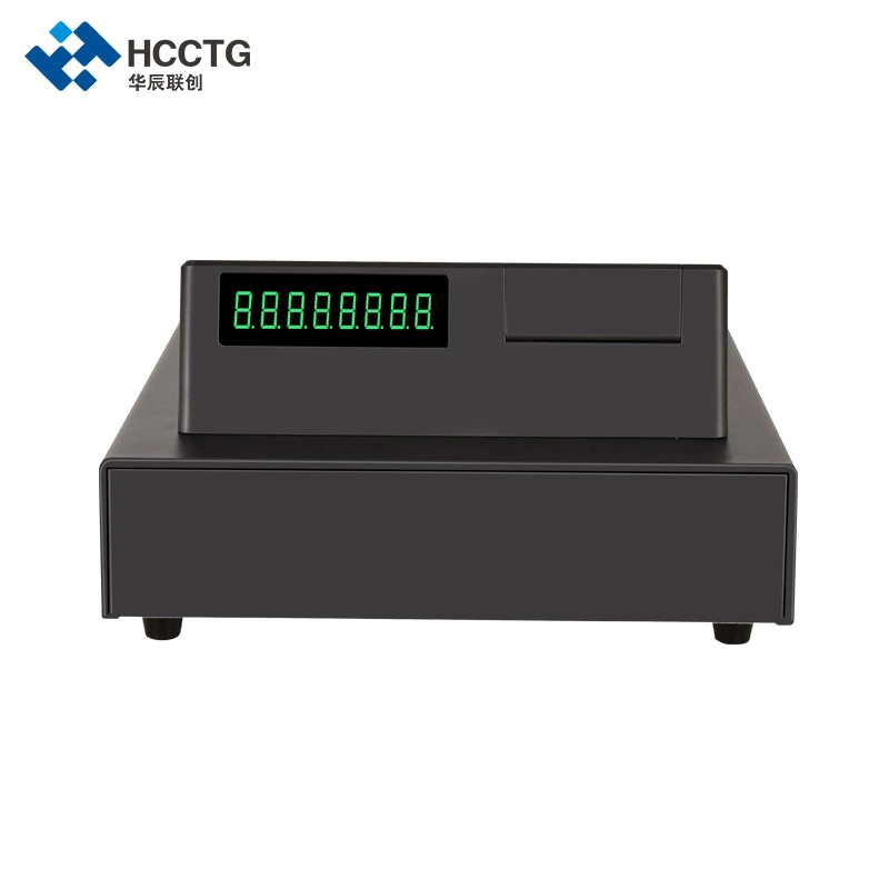 Powerful Sale All in One POS Terminal MCU 51 USB/RS232 Desktop Cash Register with 8 Digits LED Customer Display ECR600