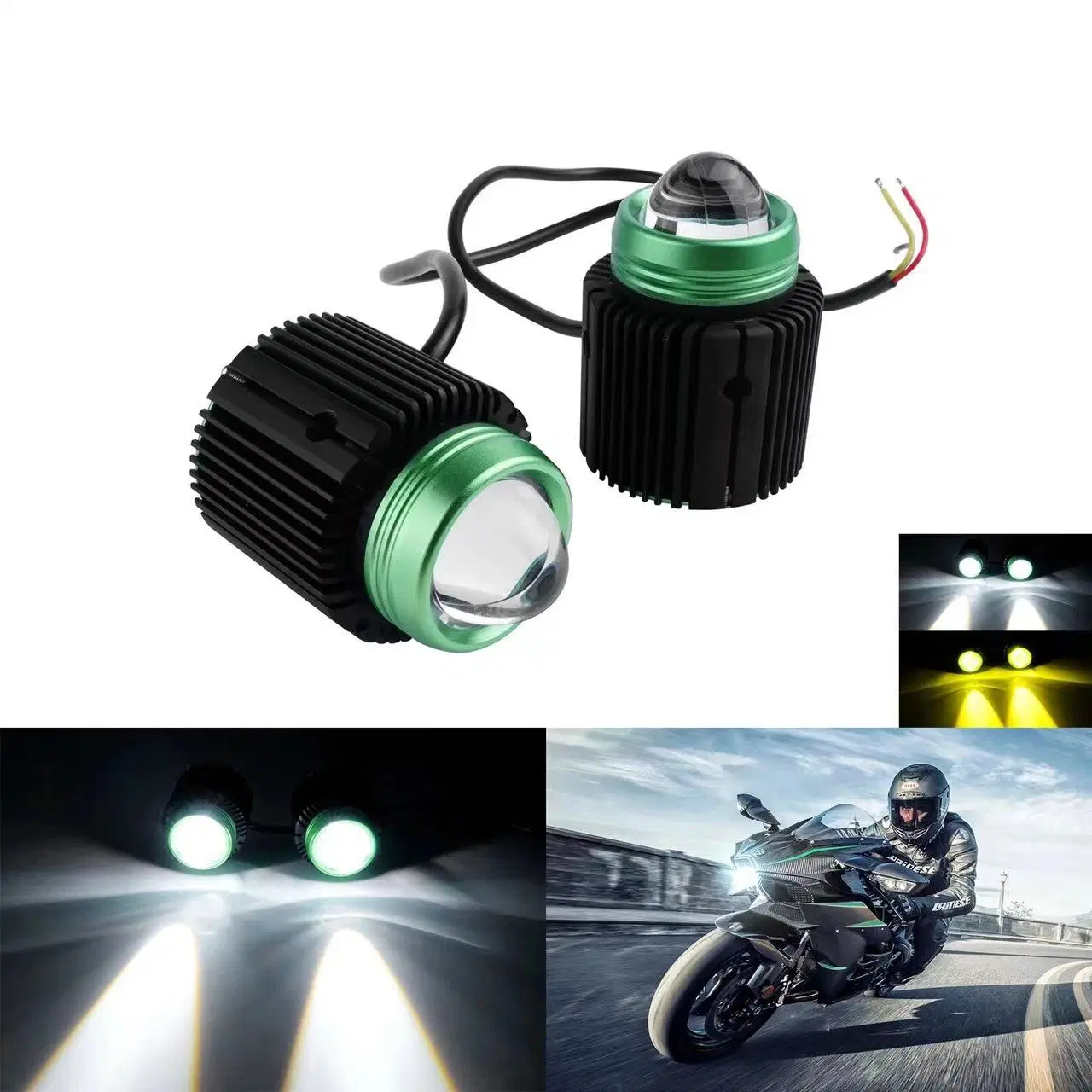 Novo farol de nevoeiro para motociclos Farol de condução LED para motociclos Iluminação