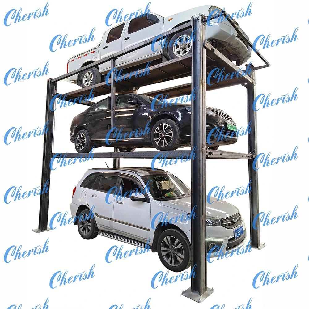 Cheap High quality/High cost performance  Home Garage Auto Stacker Hydraulic 2 Vehicles Stacking Park System Double Level One Two Four Post Single Column Car Elevator Parking Lift